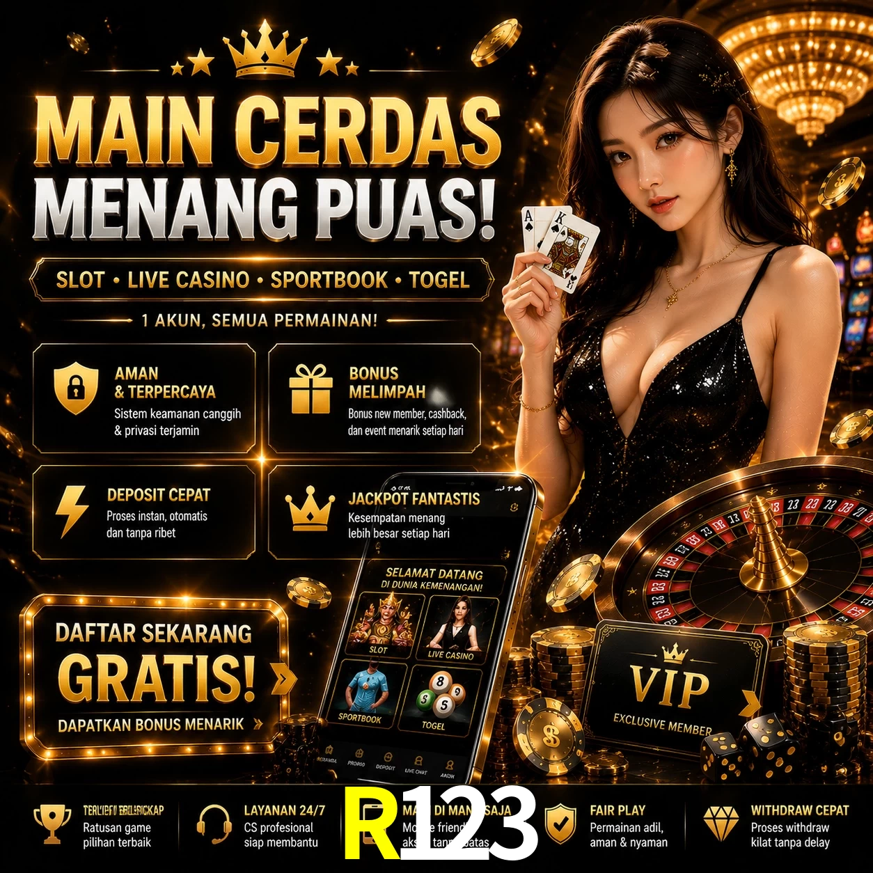 Slots no app R123 mobile